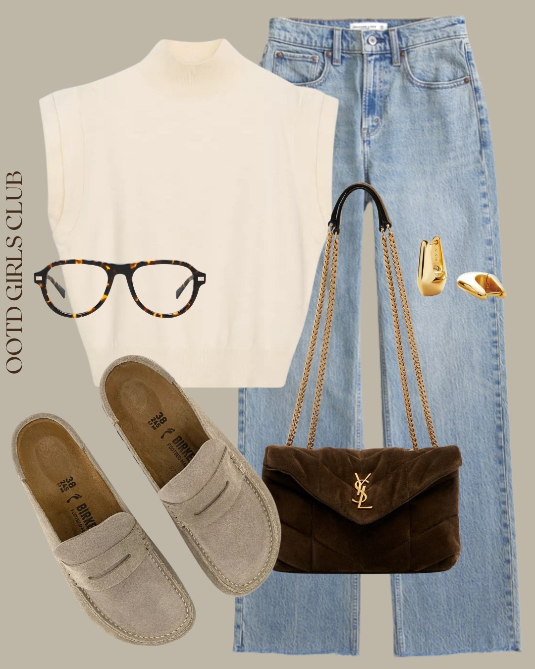 Birkenstock Naples Styling - jeans are colour Medium @abercrombie #ltkxabercrombiedenim 

#LTKSeasonal #LTKitbag #LTKshoecrush