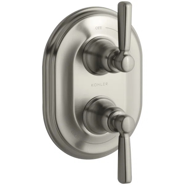 Bancroft Stacked Valve Trim with White Ceramic Lever Handles, Requires Valve | Perigold