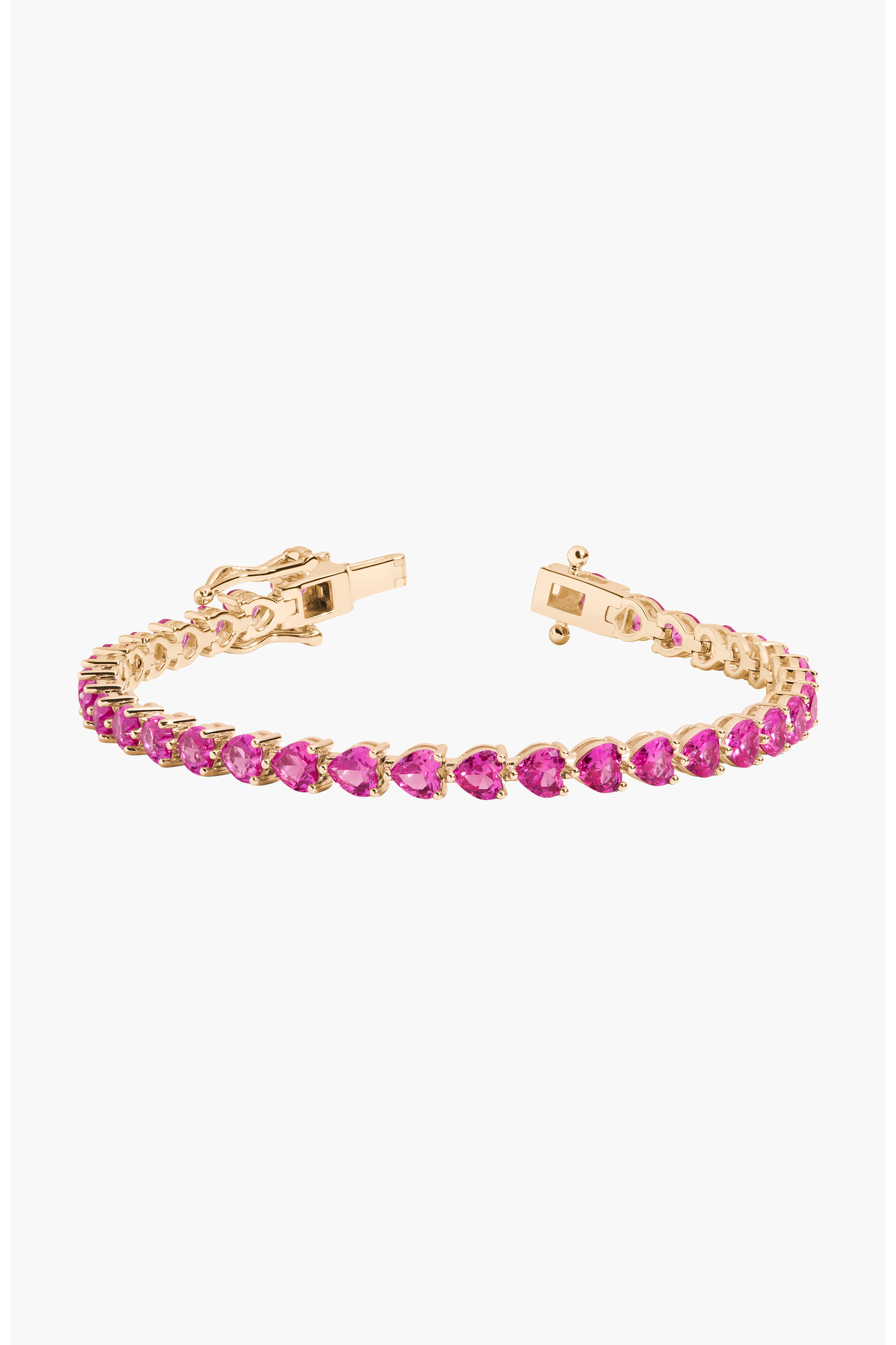 Lab Grown Pink Sapphire Heart Tennis Bracelet (Women) | Nordstrom | Nordstrom