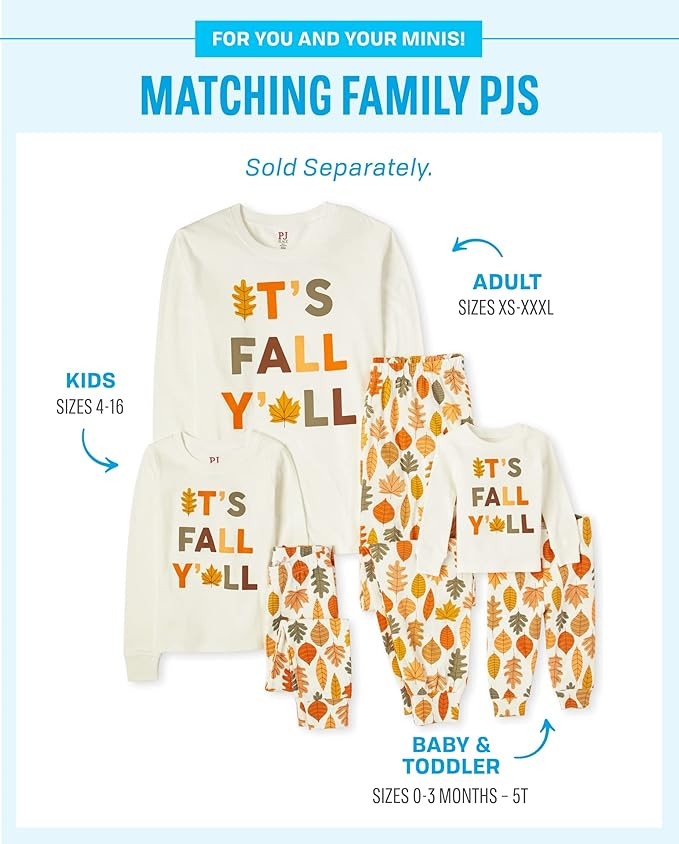 The Children's Place Family Matching Pajamas Sets, Snug Fit 100% Cotton, Adult, Big Kid, Toddler,... | Amazon (US)