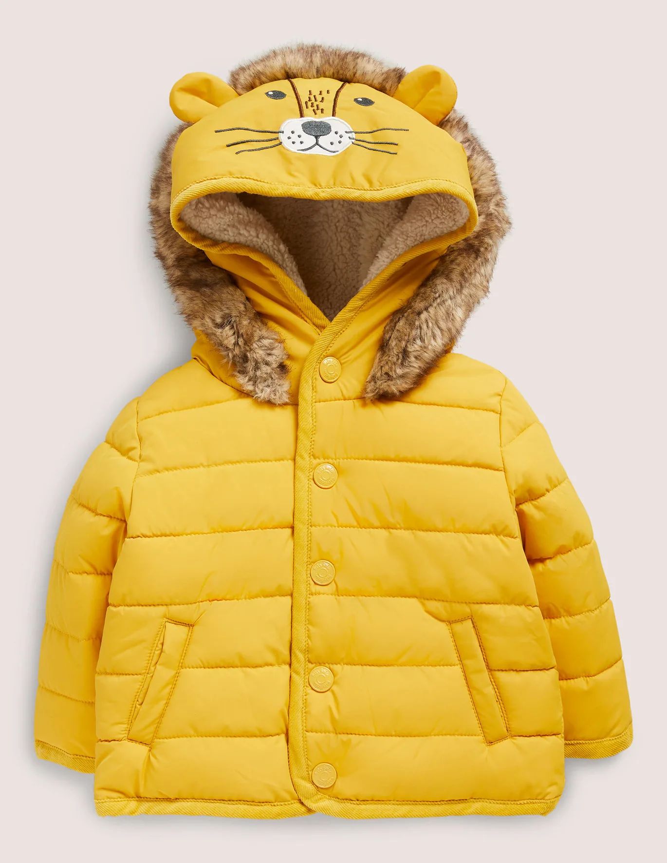 Yellow Lion Hood Waterproof Puffer Jacket | Boden (US)