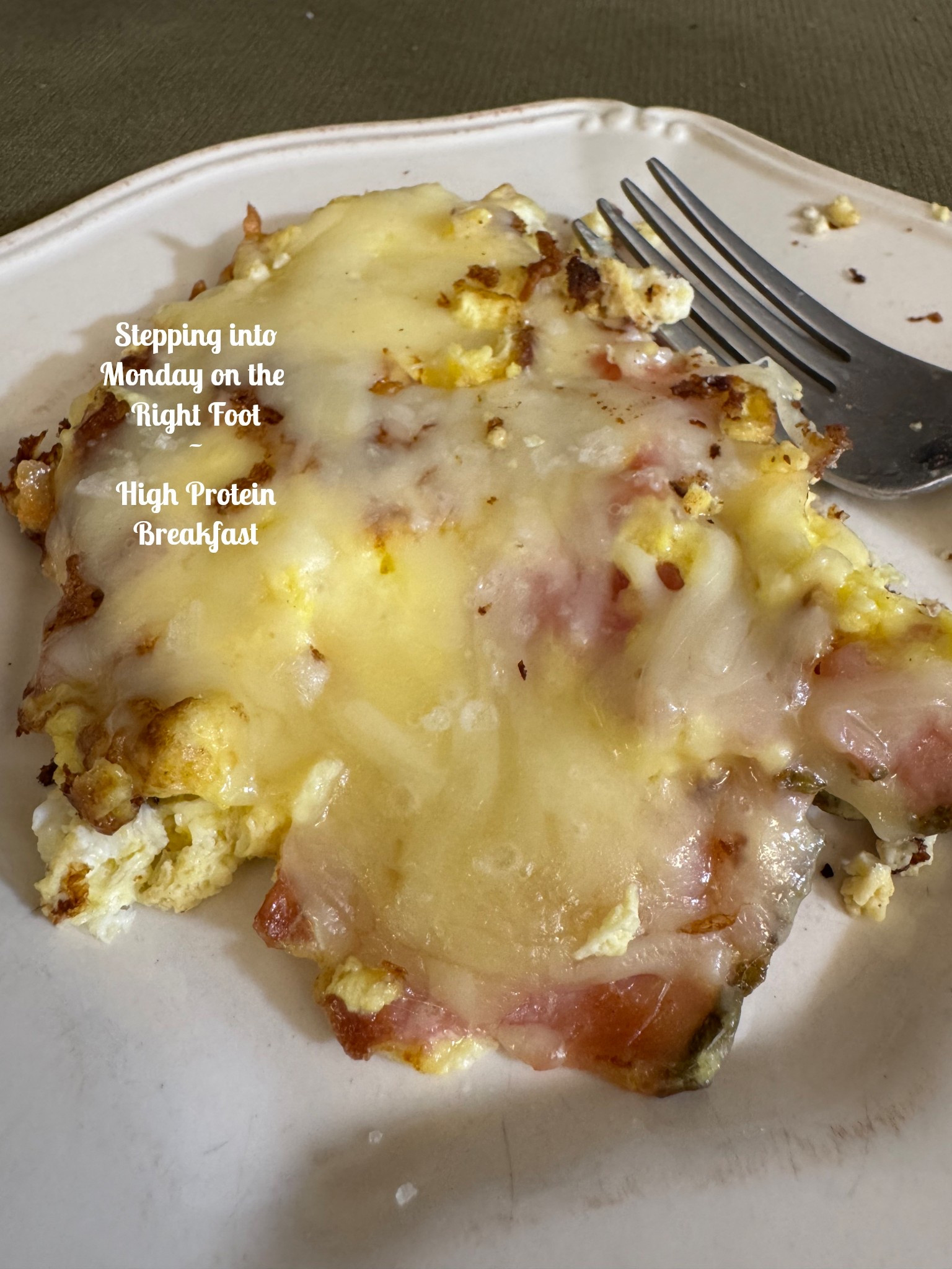 Protein is even more essential right now so I can heal and recover from the injury I sustained last week while I was in Atlanta. 

Comment RECIPE for the details on this omelet.

Note: I use a salad fork and bread plate for most meals to keep portions in check.🍽️

#LTKmorningroutine #LTKdayinmylife #LTKvlog