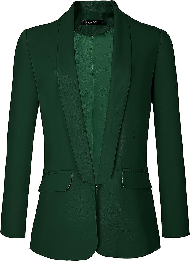 Urban CoCo Women's Work Office Blazer Jacket Open Front Business Casual Suit Jacket | Amazon (US)