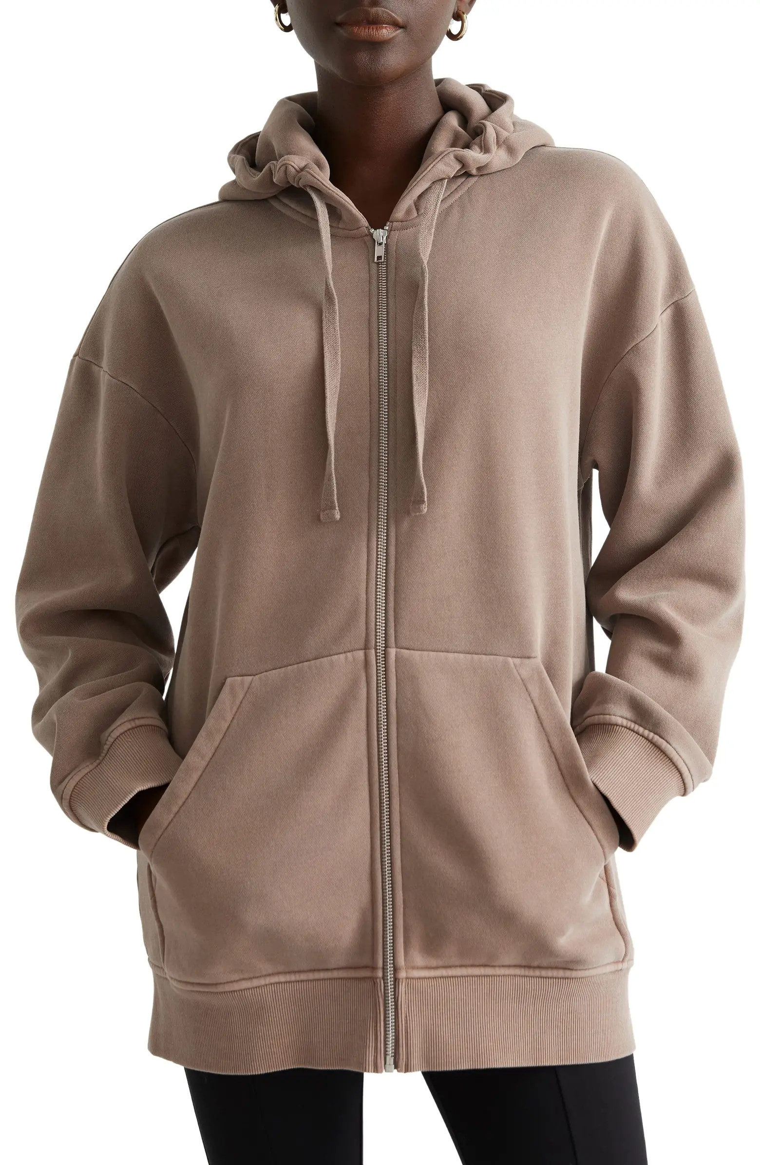 & Other Stories Zip Front Long Hoodie | Nordstrom | Nordstrom