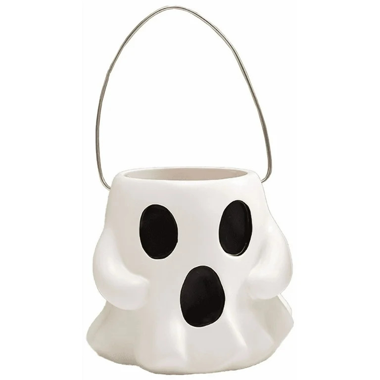 Halloween Ghost Pail, White Trick or Treat Candy Bowl, Halloween Treat Bucket, Summer Frights by ... | Walmart (US)