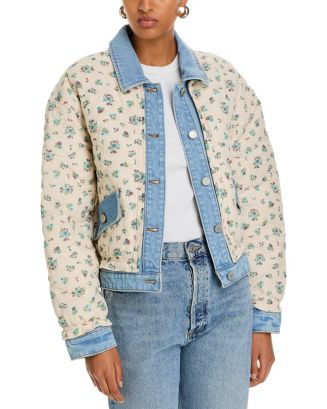 BLANKNYC Quilted Floral Denim Jacket   | Bloomingdale's EDITORIAL Women's New Arrivals Clothing | Bloomingdale's (US)