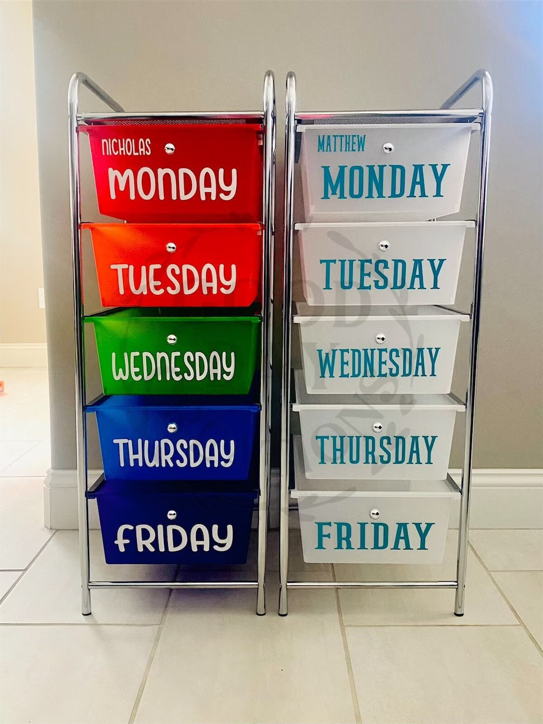 Days of the Week Decals Days of the Week Stickers Weekday - Etsy | Etsy (US)