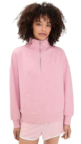 Varley Women's Hawley Half Zip Sweatshirt, Rose Marl, S | Amazon (US)