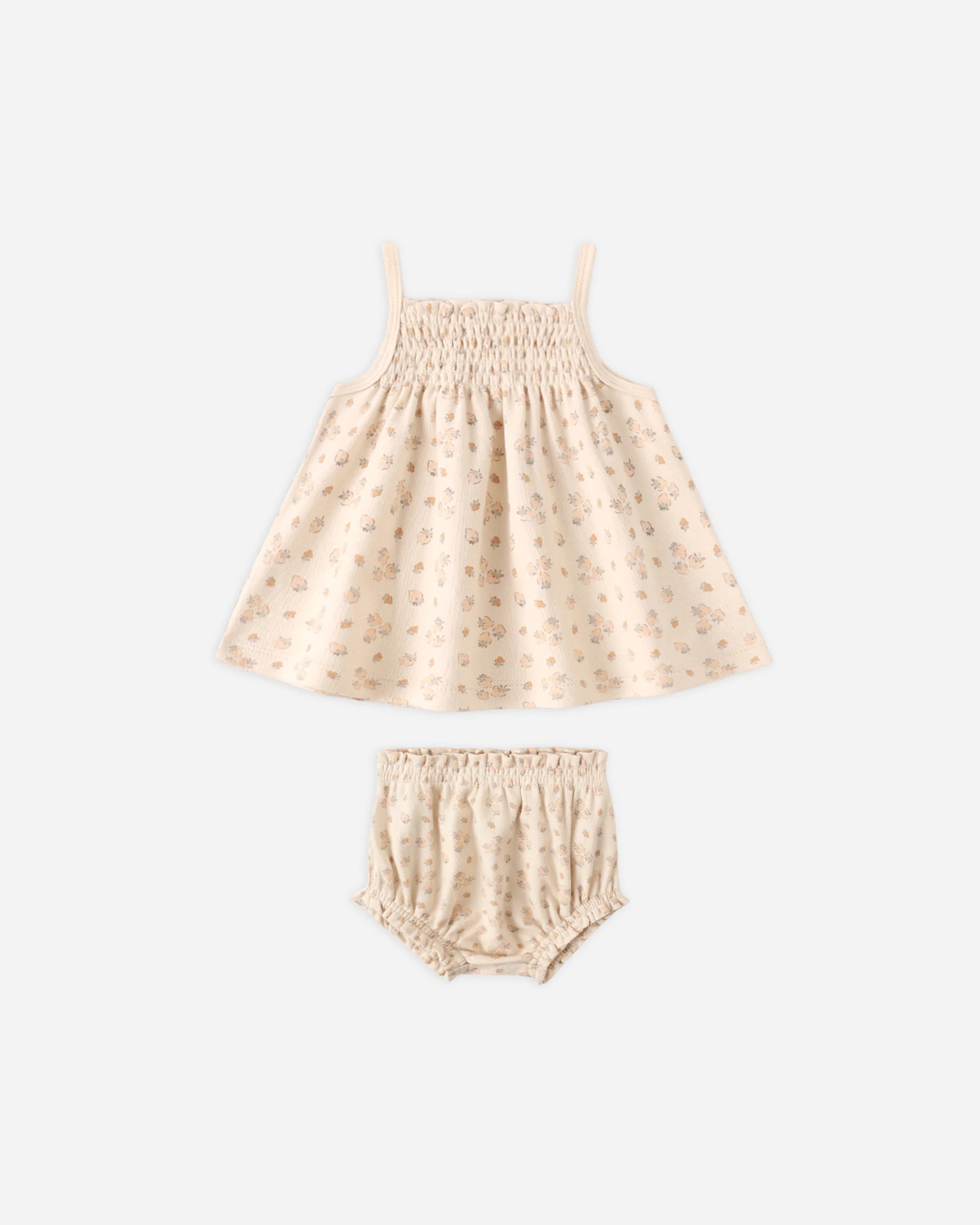 Smocked Tank + Bloomer Set Strawberries | Rylee + Cru