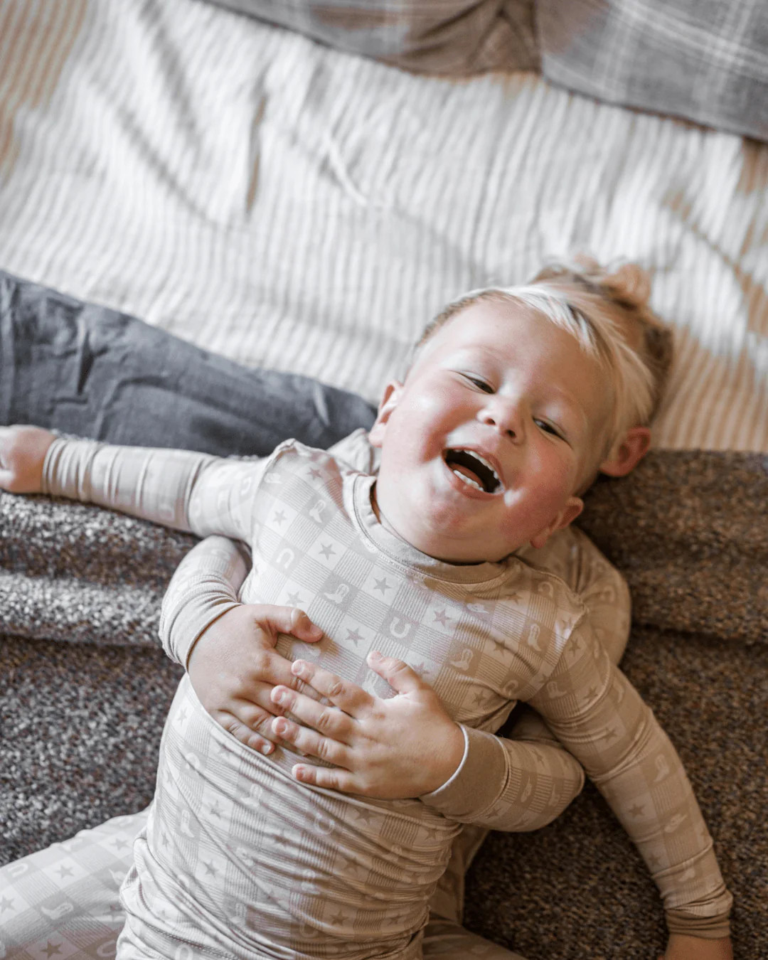 Neutral Cowboy Pajama | Atlas Grey