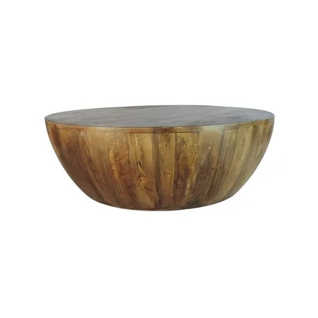 The Urban Port Coffee Table In Round Shape With Distressed Finish | Walmart (US)