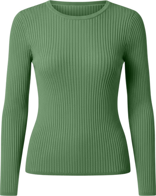 Women's Crewneck Ribbed-Knit Sweater | Macy's