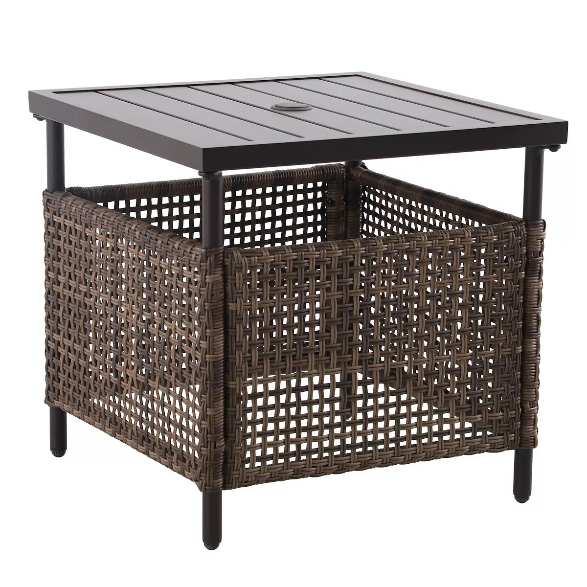 Sonoma Goods For Life® Benton Wicker Umbrella Side Table | Kohl's