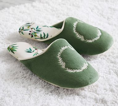 Monique Lhuillier Olive Orchard Slippers | Pottery Barn (US)