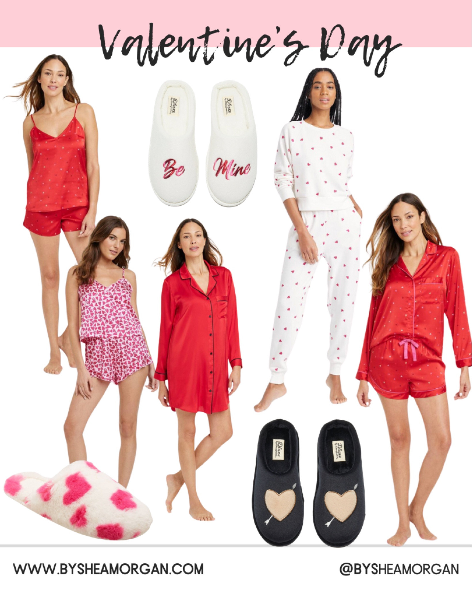 Valentines pjs, valentines house shoes, red pjs, silk pjs 

#LTKSeasonal