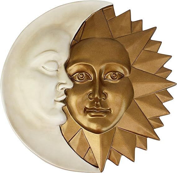Design Toscano Celestial Harmony Sun and Moon Indoor/Outdoor Wall Sculpture, 15 Inches Wide, 2 In... | Amazon (US)