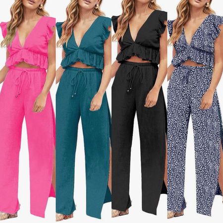 Amazon 2 set also available in a pants version!  How cute would either of these sets be for a beach vacation? I have an xl in the shorts version  

#LTKSeasonal #LTKmidsize #LTKfindsunder50