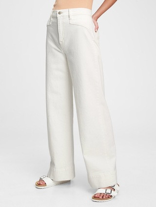 Sky High Wide-Leg Jeans With Washwell™ | Gap (CA)