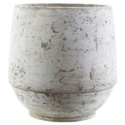 Romina Modern Classic Distressed Grey Cement Planter - Medium | Kathy Kuo Home