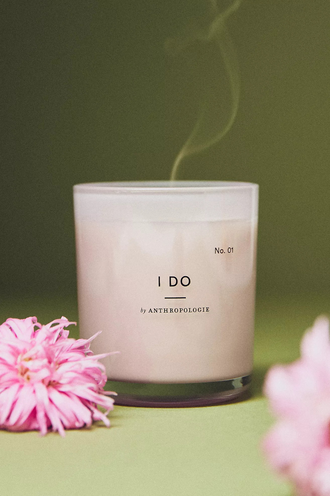 Nostalgia Floral "I Do" Glass Candle | Anthropologie (US)