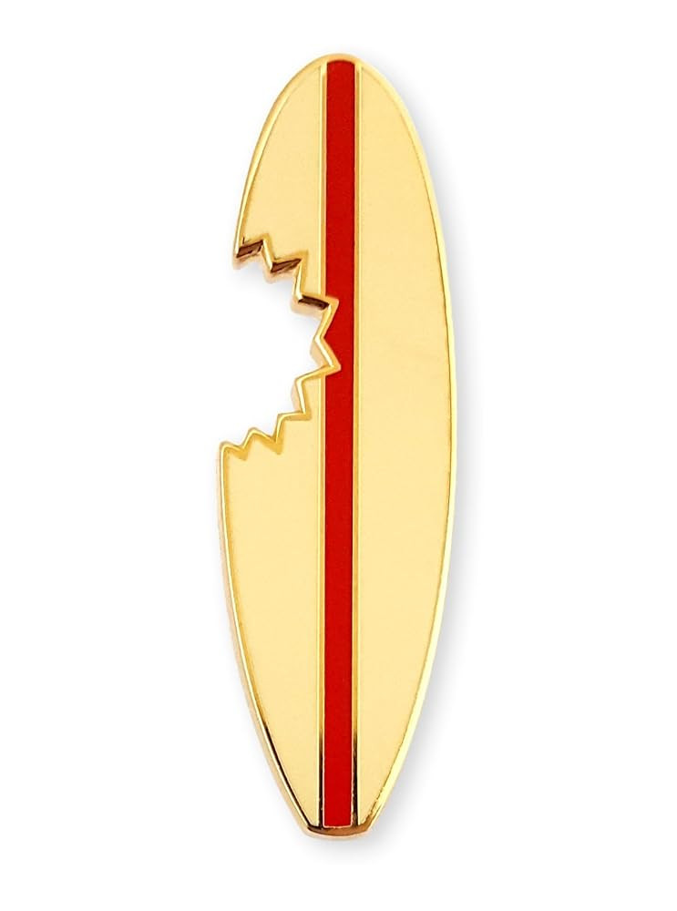 Pinsanity Shark Bite Surfboard Enamel Lapel Pin | Amazon (US)