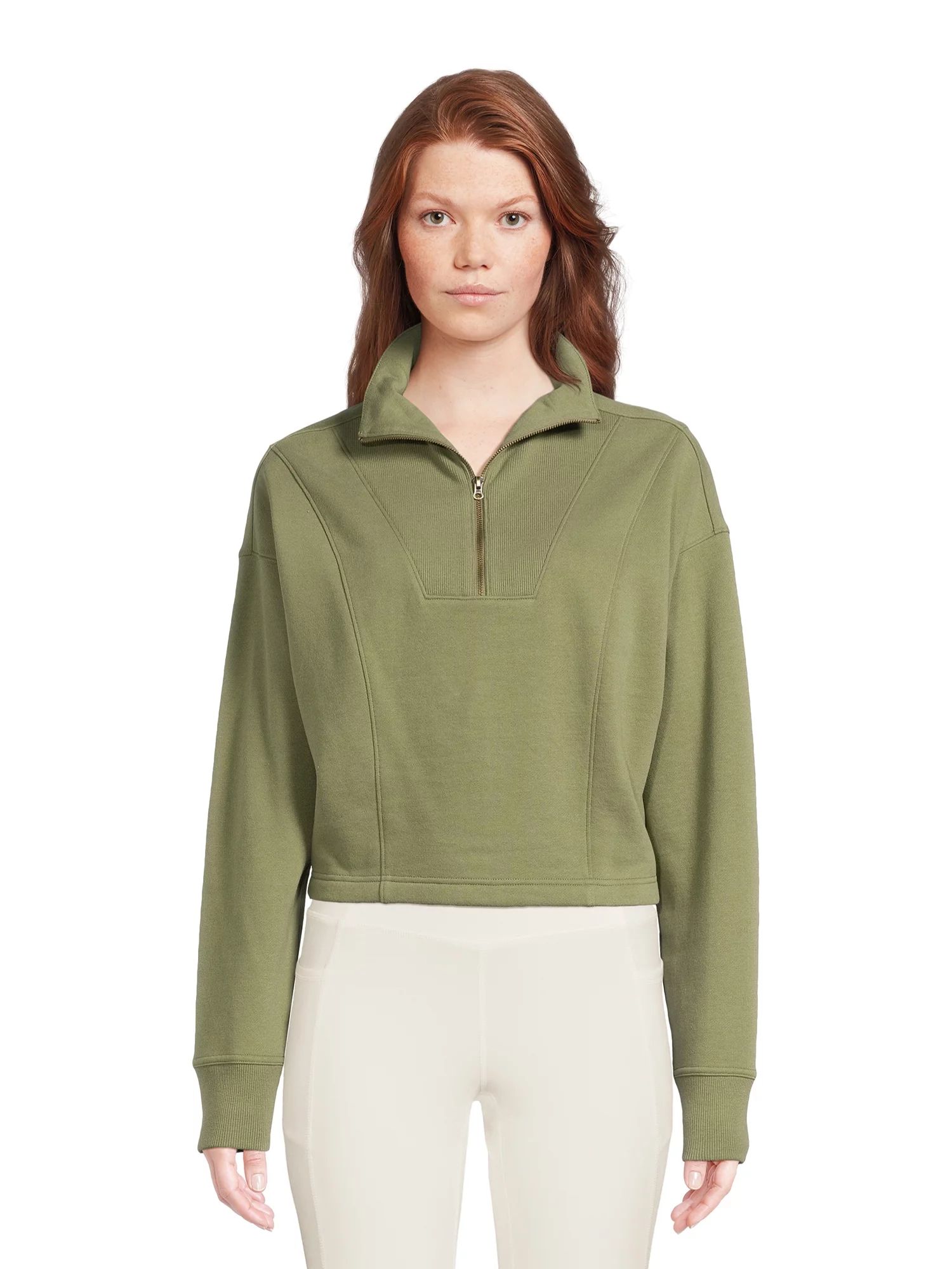 Avia Women's Fashion Quarter Zip Sweatshirt | Walmart (US)