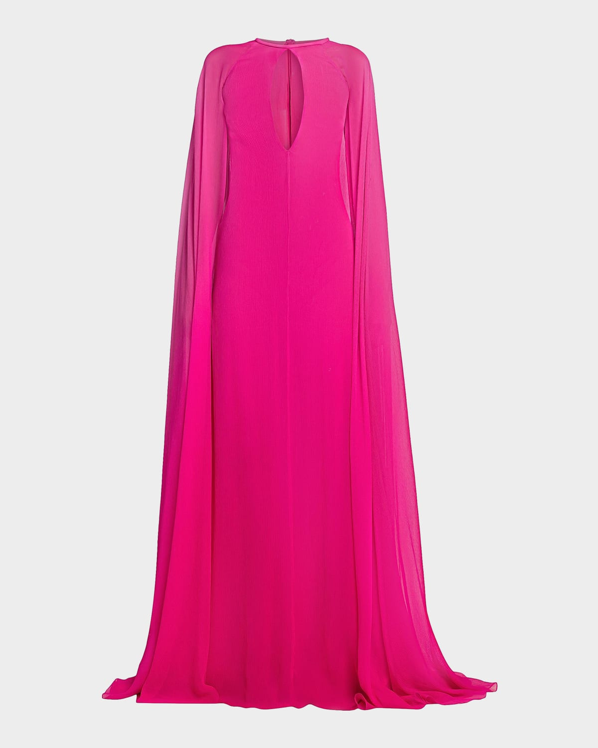 Dégradé Silk Crepon Cape Gown | Neiman Marcus