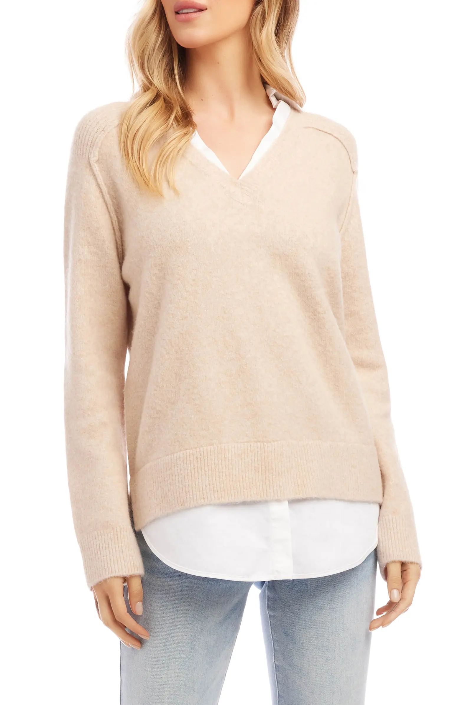 Mixed Media Layered Sweater | Nordstrom