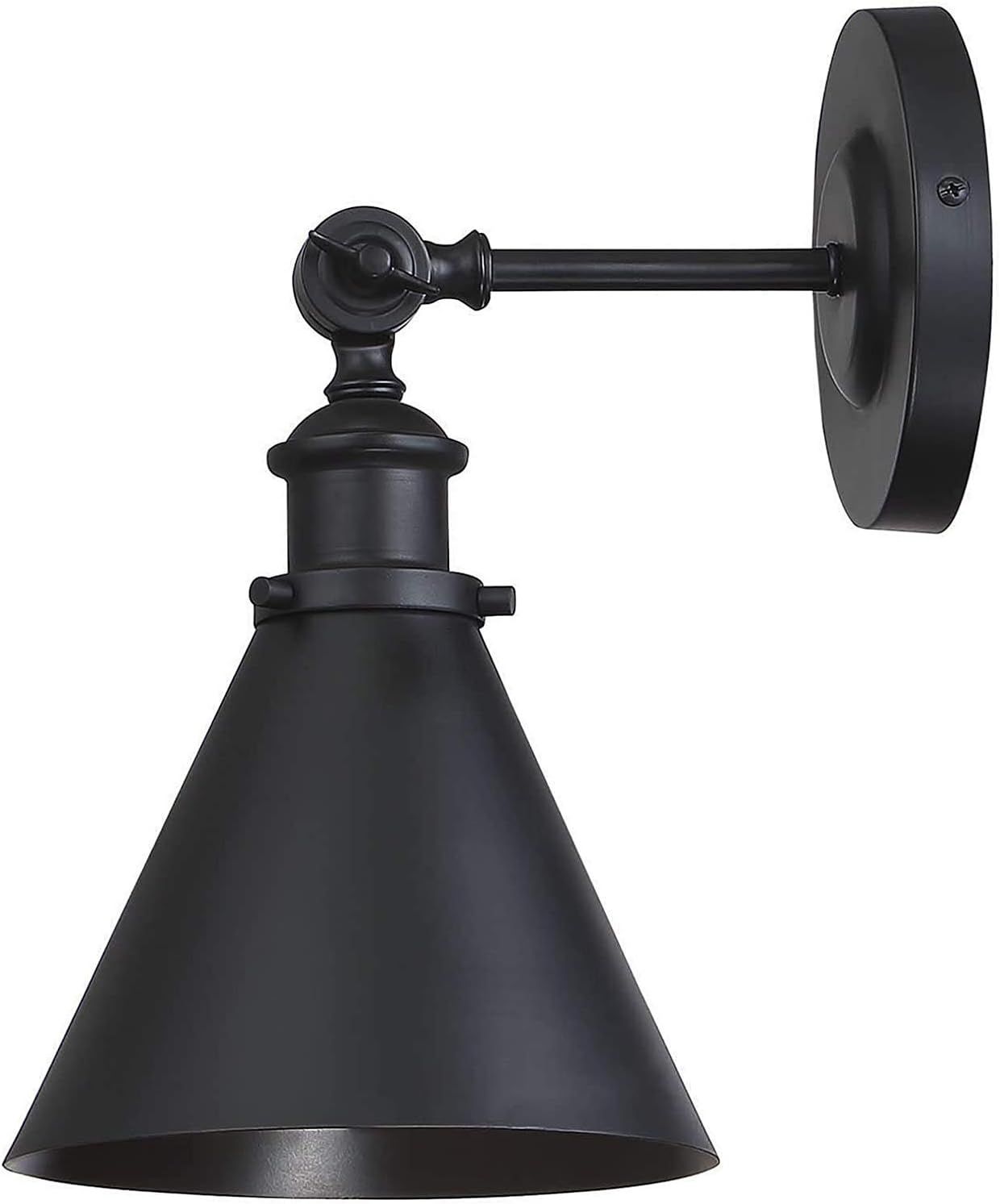 Modern Farmhouse Matte Black Barn Light with a Metal Conical Shade Vintage Retro Wall Sconce | Amazon (US)