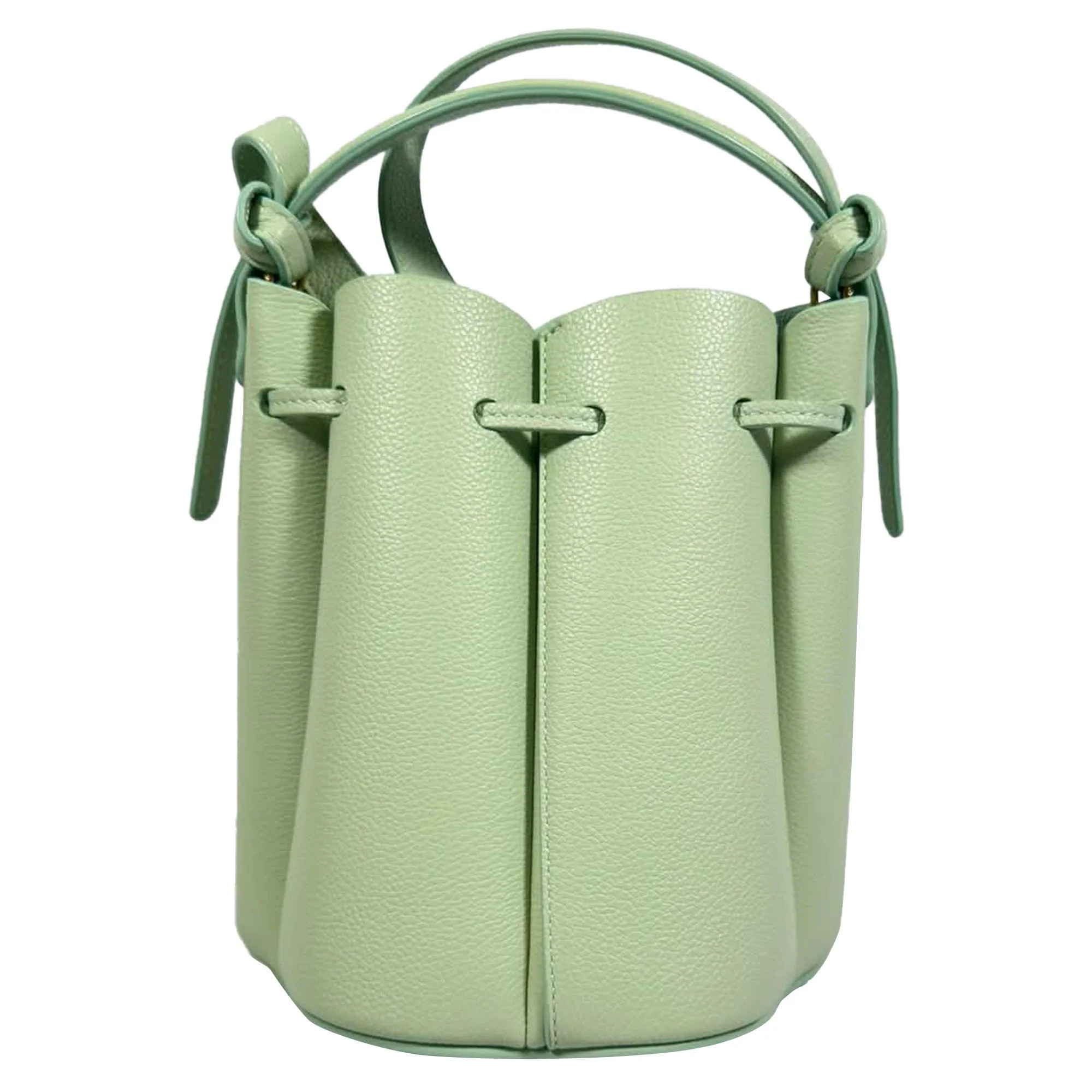 Polene Numero Huit Mini Bag in Green Leather | Shop Simon