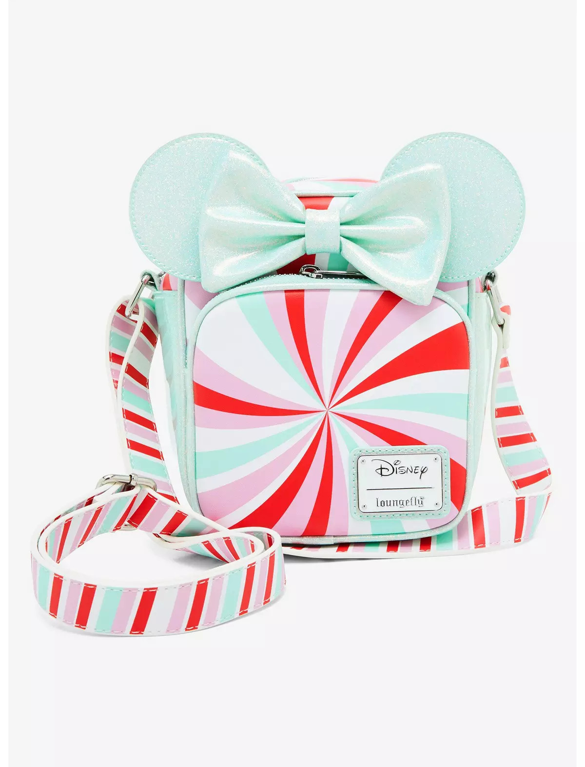 Loungefly Disney Minnie Mouse Ears Peppermint Print Crossbody Bag - BoxLunch Exclusive | BoxLunch