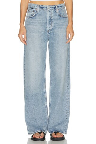 AGOLDE Low Slung Baggy in Blue | FWRD 