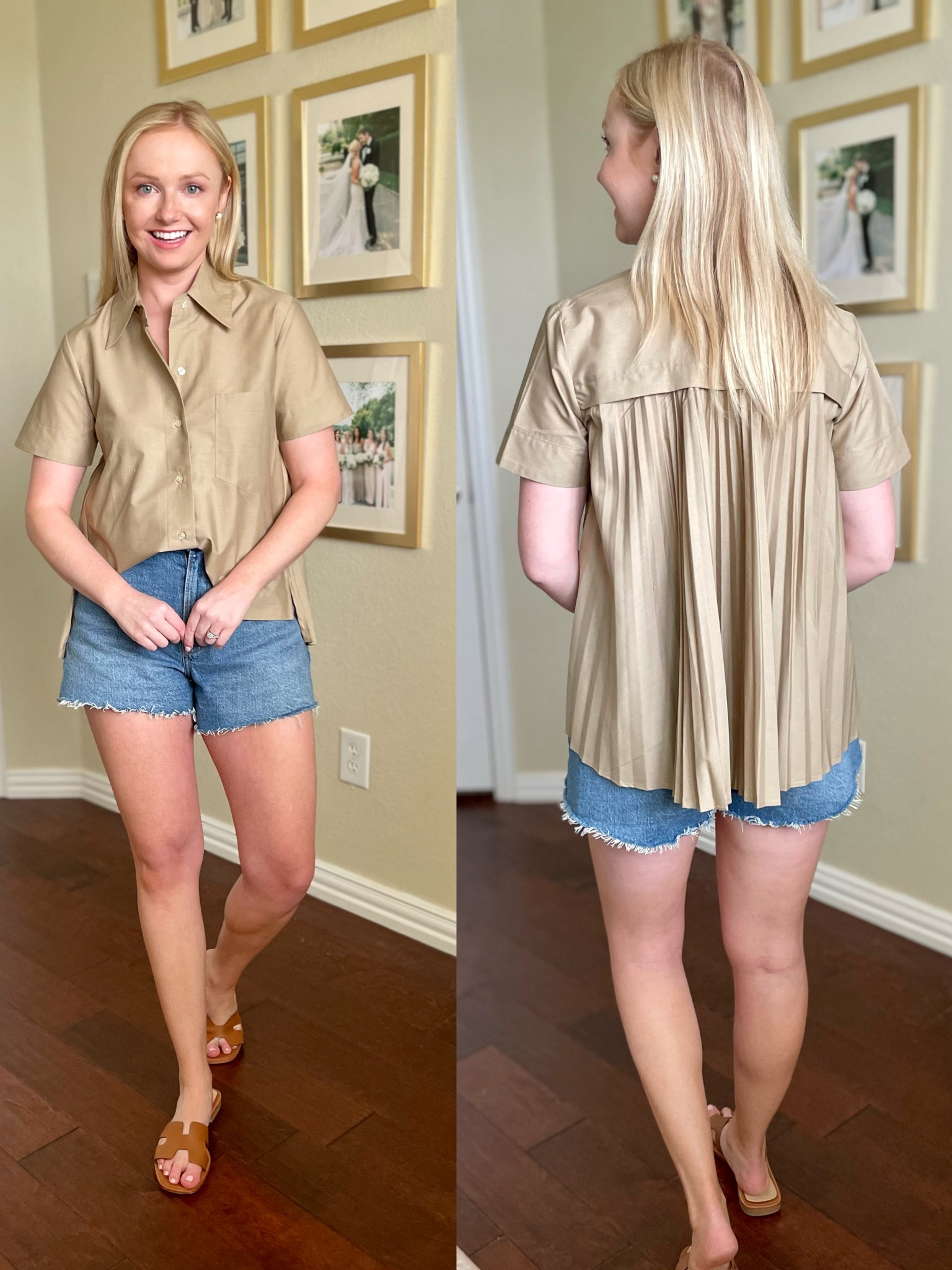 Wearing an XXS, this runs large, I suggest sizing down one! | summer top, pleated top, summer outfit, tan top, casual top 

#LTKFind #LTKstyletip #LTKSeasonal