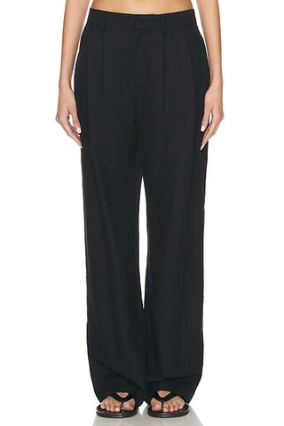 Enza Costa Twill Sartorial Pant in Black | FWRD | FWRD 