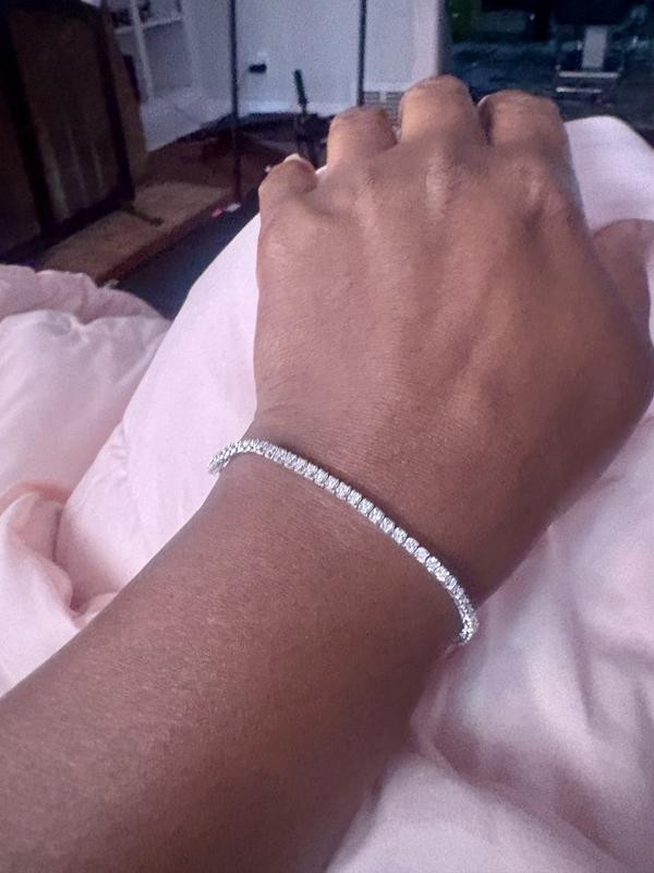 Lab-Grown Diamond Bracelet (1 ct. t.w.) in Sterling Silver (also in 14k Gold Plated Sterling Silv... | Macy's
