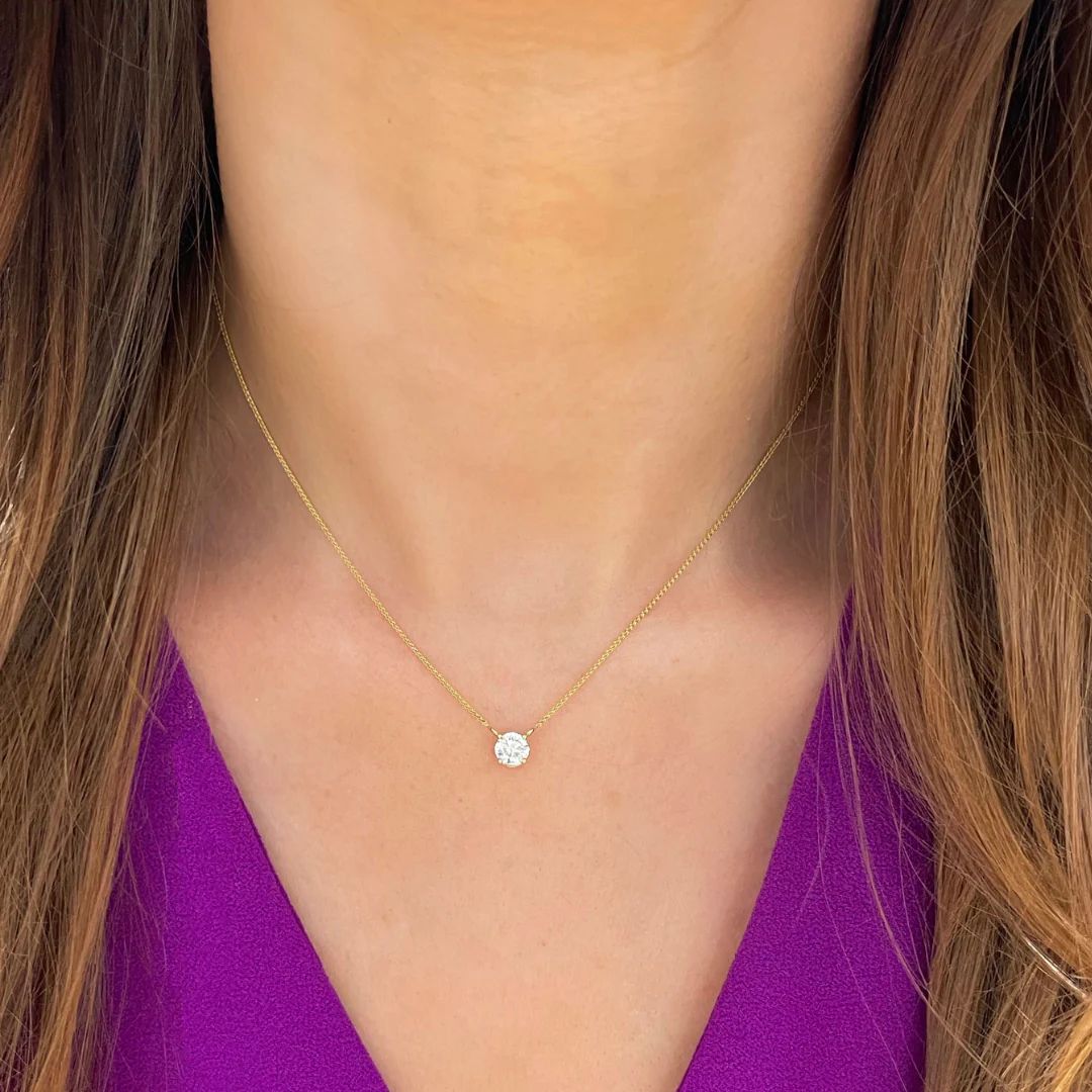 Dainty Diamond Affixed Pendant Necklace 0.50 ct | RW Fine Jewelry