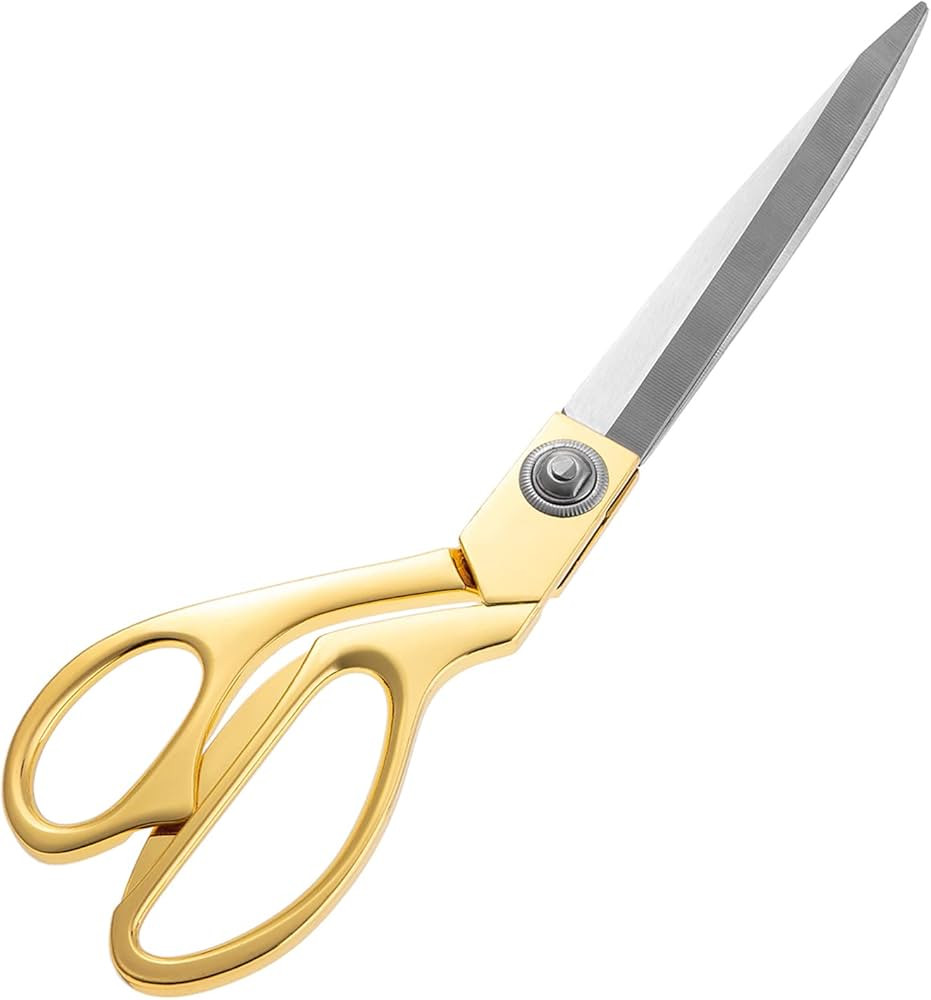 Professional Heavy Duty Sharp Tailor Scissors 10.5" Gold Stainless Steel Dressmaker Shears Multip... | Amazon (US)