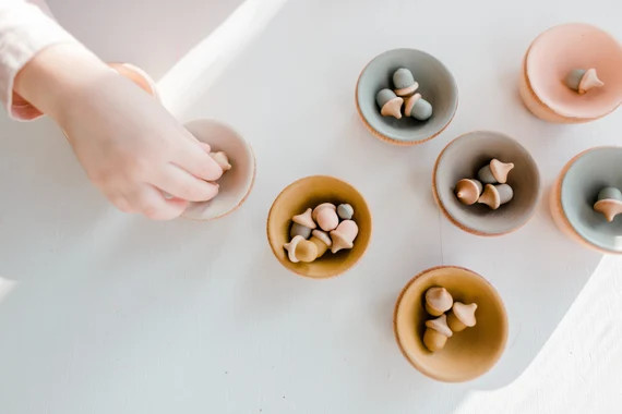 Montessori Acorn Sorting Set  Made to Order  Waldorf | Etsy | Etsy (US)