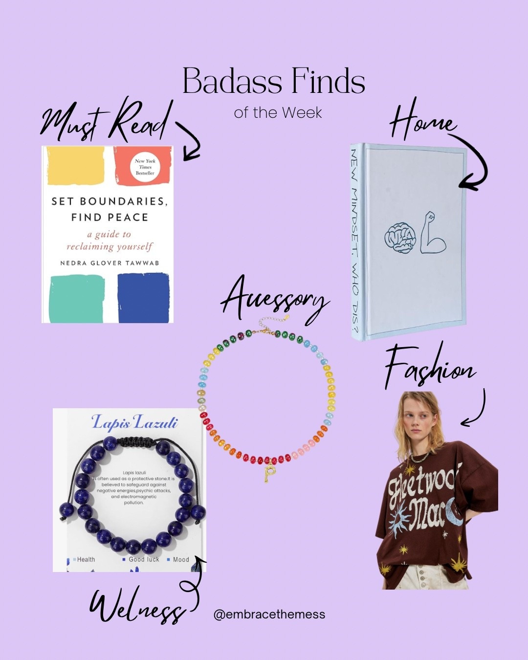 Badass Finds of the week ✨ Inspired by last week’s Letters From The Mess theme: saying what you actually mean. Linking the book, style finds, home pick, wellness piece, and accessories here.

#LTKgrwm #LTKdayinmylife #LTKselfcare