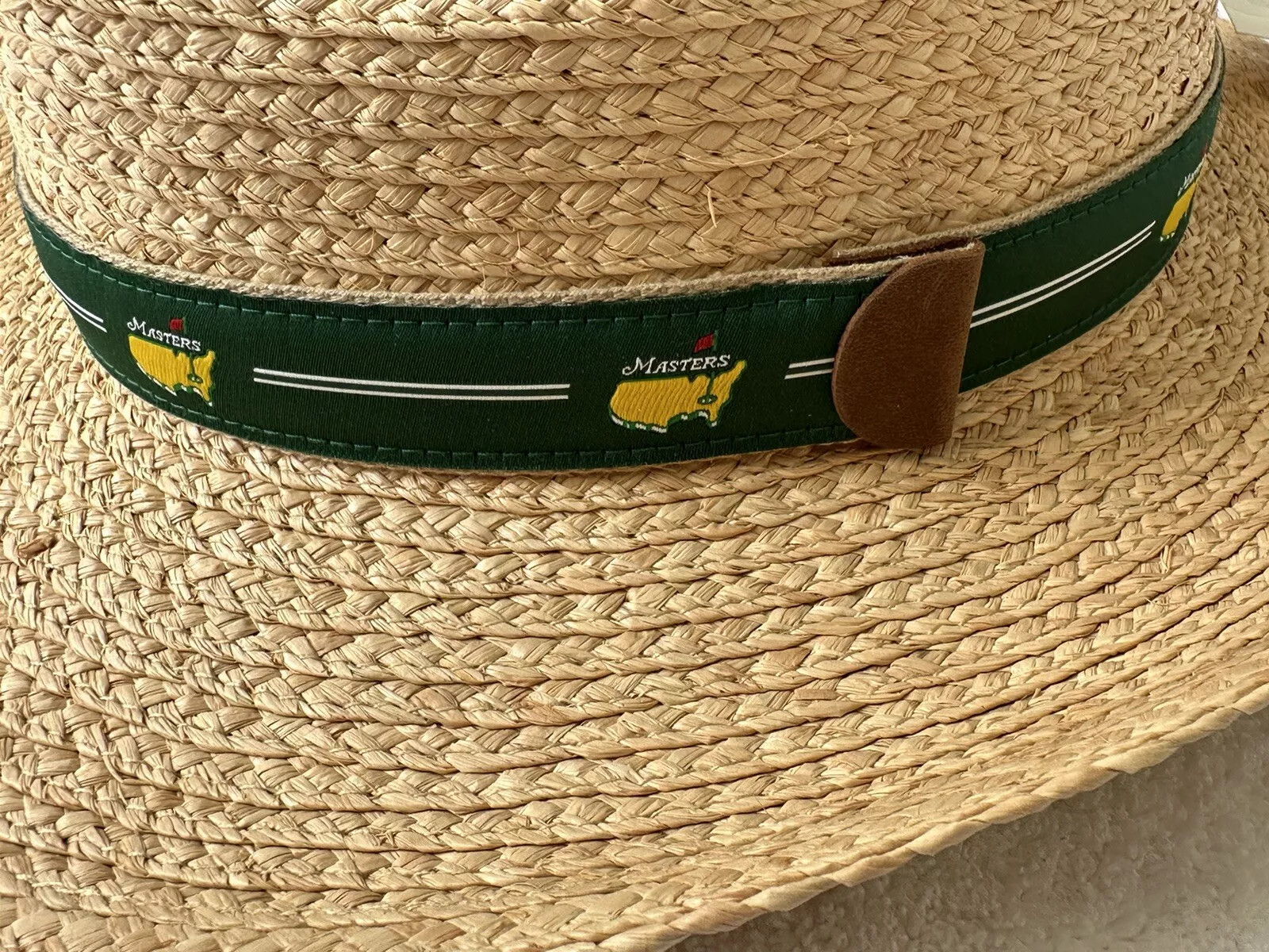 2024 Masters Golf STRAW Hat Size S/M!  Green Band! Flag Augusta National!  | eBay | eBay US