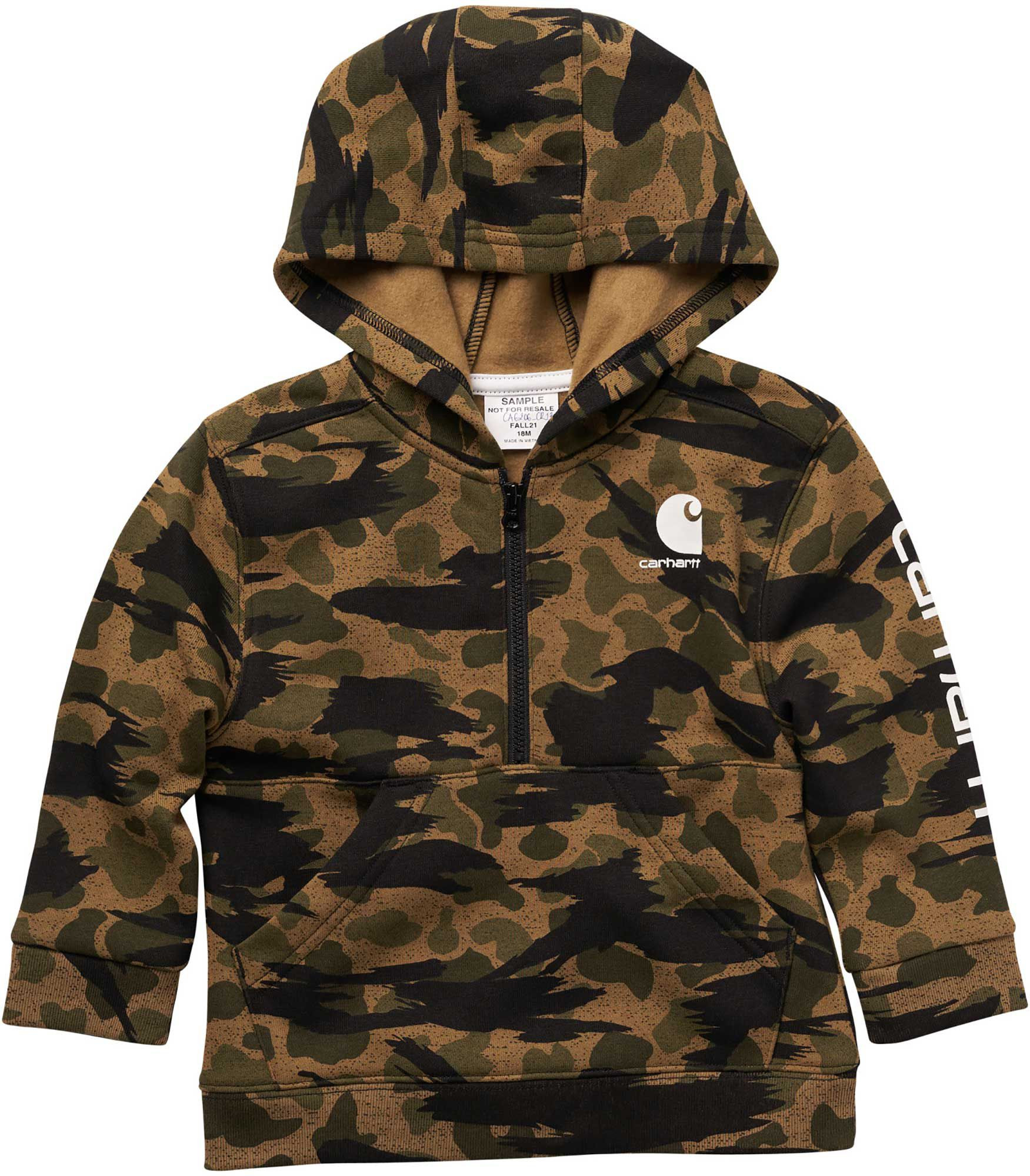 Carhartt Toddler Boys' Camo Half-Zip Pullover Hoodie, 2T, Camo/Black | Dick's Sporting Goods