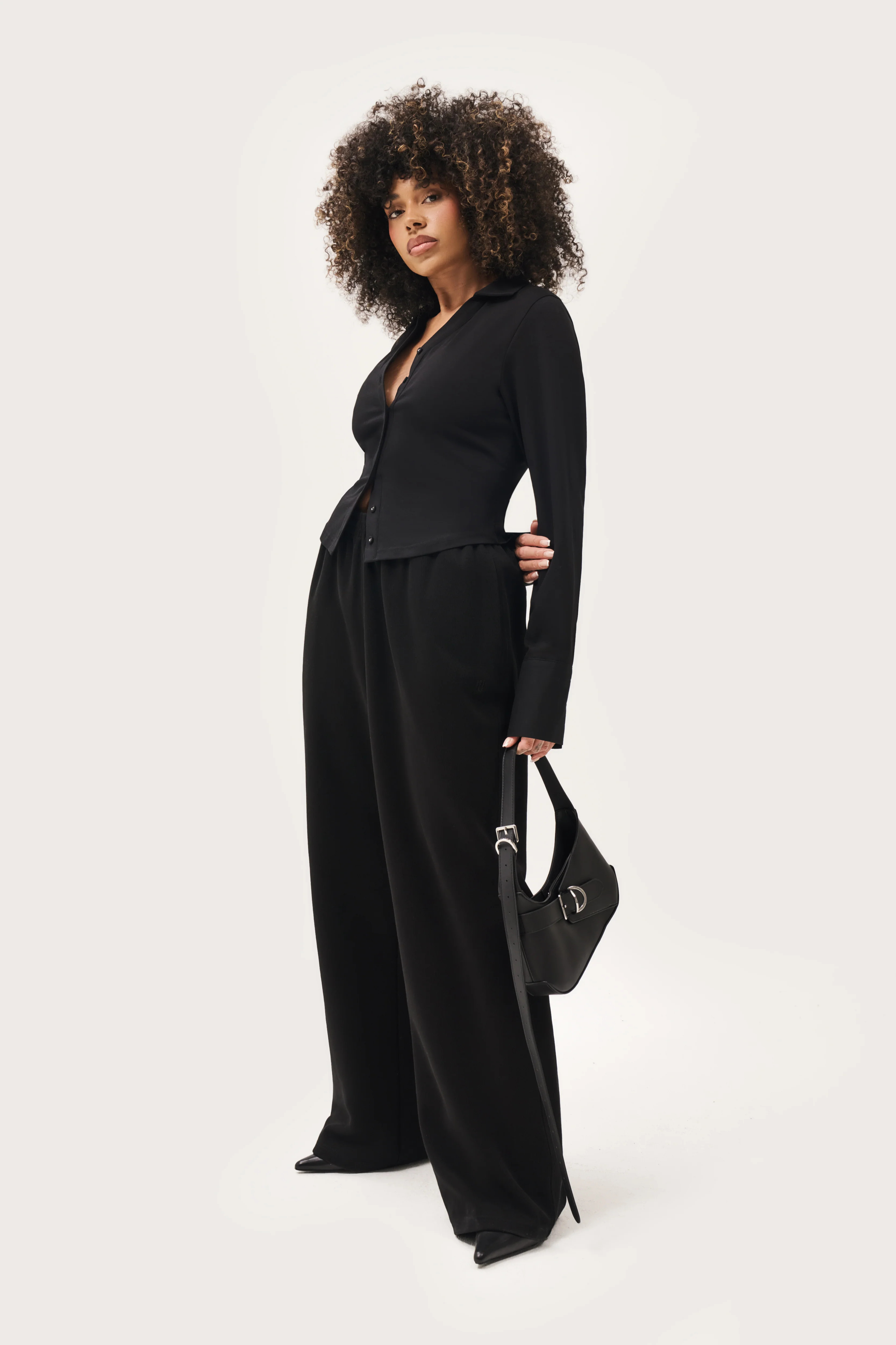 Daily Errands Wide Leg Joggers - Vintage Black | Maebe