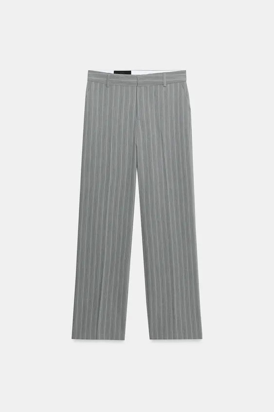STRAIGHT-LEG LOW-RISE TROUSERS WITH CREASE | Zara US