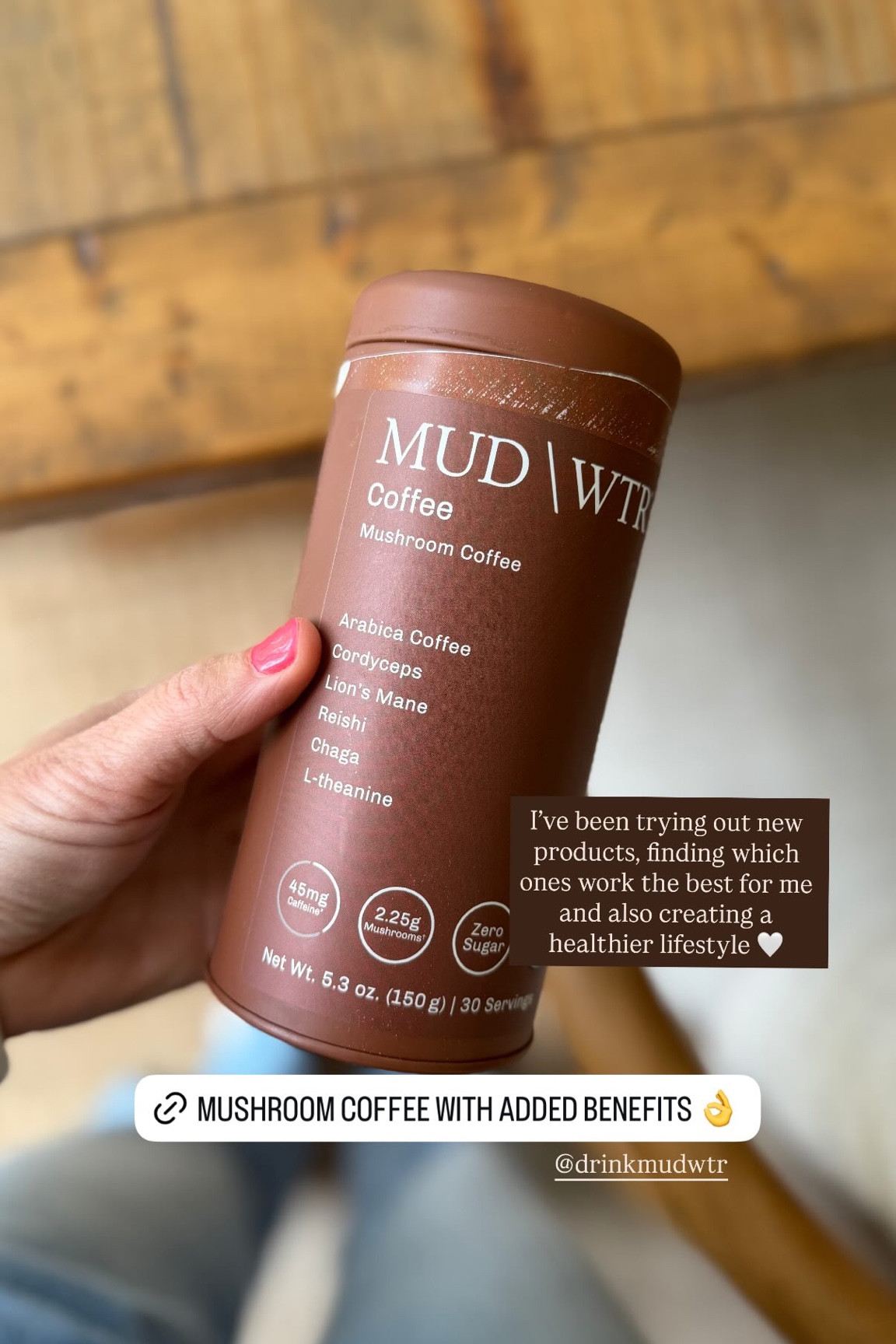 I’ve been trying out new products, finding which ones work the best for me and also creating a healthier lifestyle 🤍 @drinkmudwtr