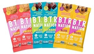 B.T.R. Bar Superfood Keto Protein Bars, Plant Based Vegan Protein, Low Carb Food, Low Calorie, Gl... | Amazon (US)
