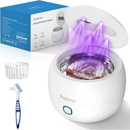 Ultraschallreinigungsgerät Zahnschiene, 45K Hz UV Ultraschallreiniger, 200 ml Dental Pod für Za... | Amazon (DE)