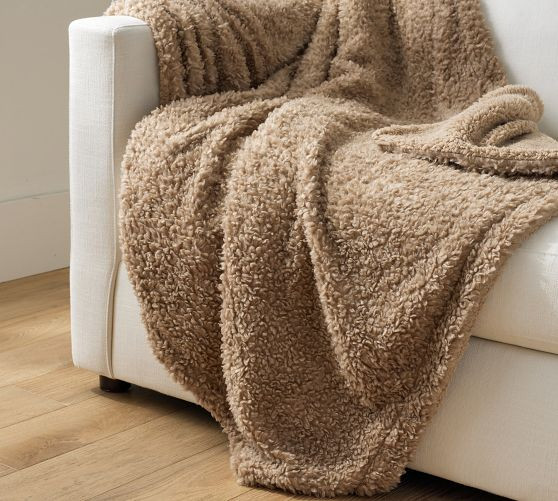 Fireside Cozy Sherpa Reversible Throw | Pottery Barn CA