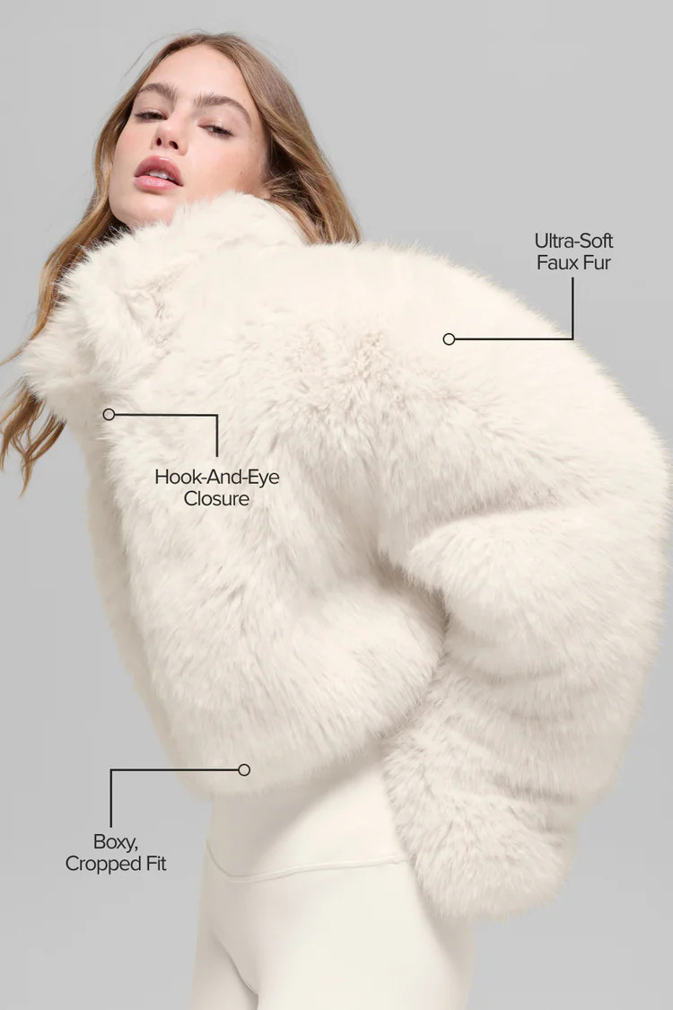 Opulent Faux Fur Cropped Jacket | Alo Yoga (US)