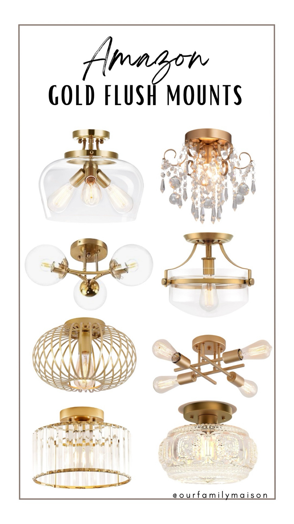 Replace your ugly lights with one of these gorgeous gold flush mount lighting. It’s so easy to replace too! 

#LTKstyletip #LTKhome