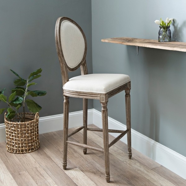 Louis Ivory Bar Stool | Kirklands | Kirkland's Home